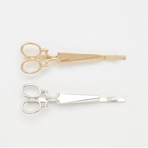 "Snip & Clip" Unique Scissor Gold/Silver Hair Pin - Picture 8 of 8
